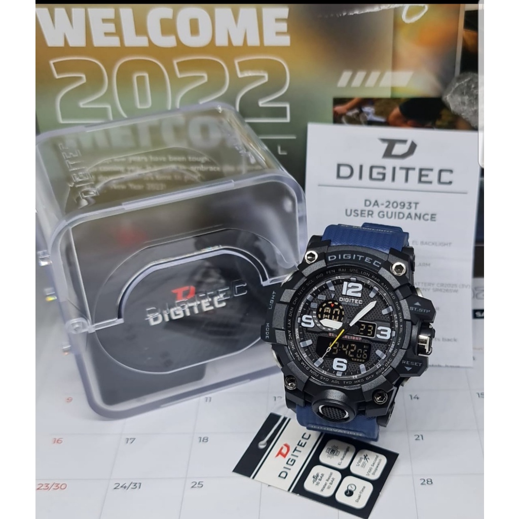 JAM TANGAN PRIA DIGITEC DA 2093 DIGITEC ORIGINAL SPORTY TAHAN AIR