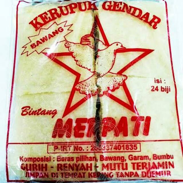 

[BISA COD] Kerupuk Nasi Gendar Bawang Bintang Merpati