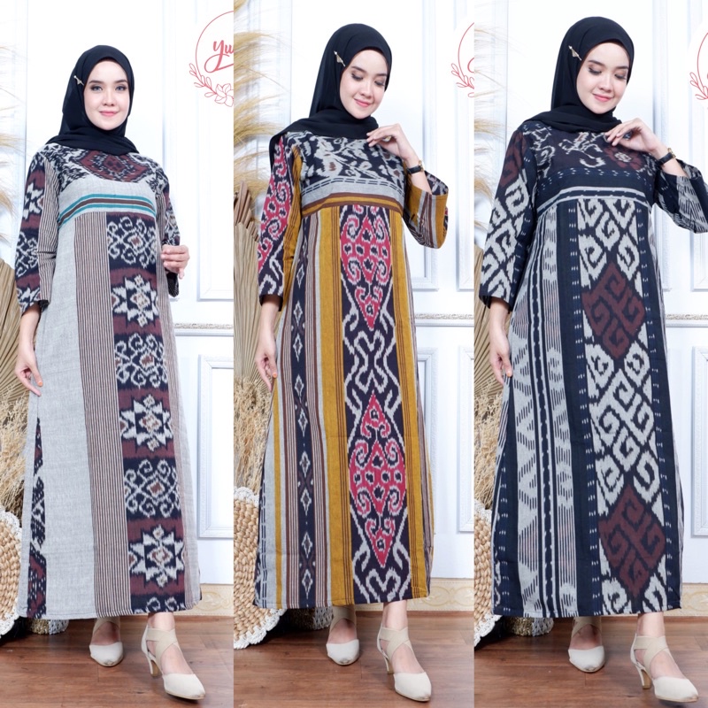 Bisa Cod • Gamis Tenun troso original • tenun troso original • maxy tenun original