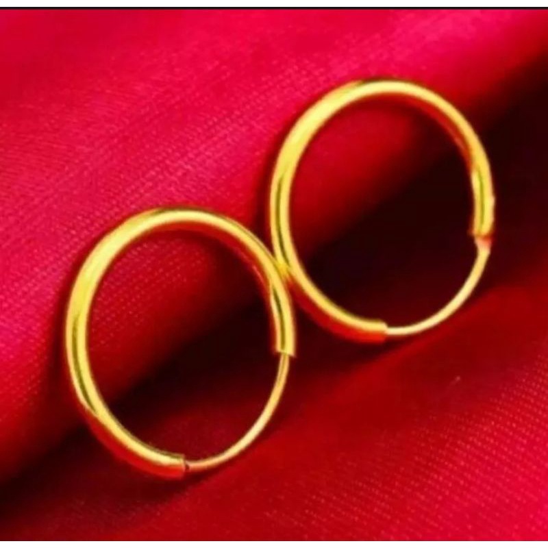 anting gipsy titanium asli anti luntur anti karat,anting gipsy emas, anting tusuk bulat, anting Korea,anting berlaous emas 24 k