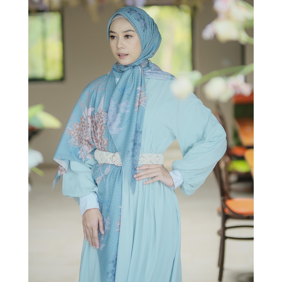 LOUISALUNA - Emina - Hijab Voal Segiempat - Jilbab Motif Wanita