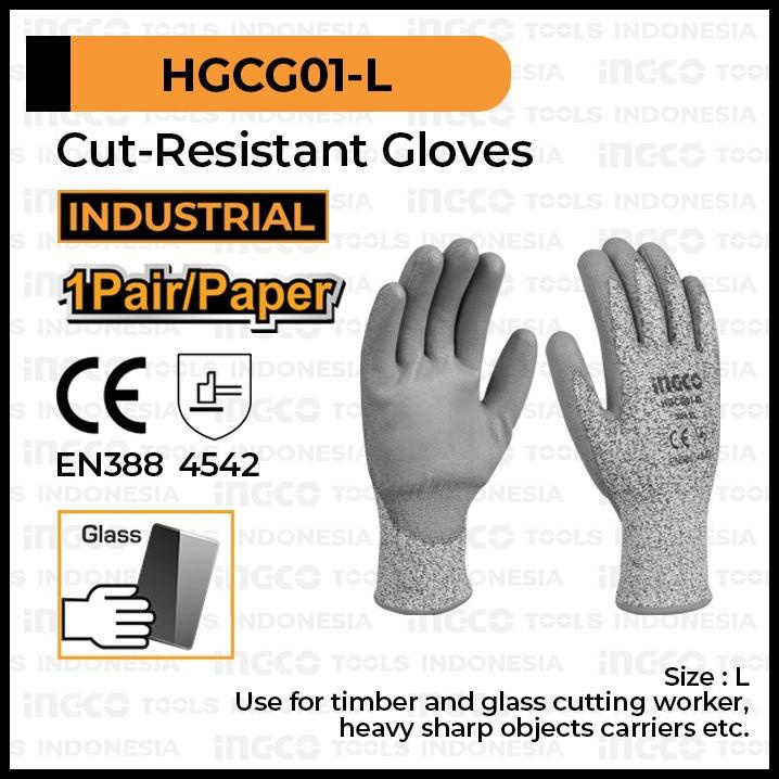 Cut Resistant Gloves Ingco Hgcg01 Sarung Tangan Anti Pisau Bacok Tusuk