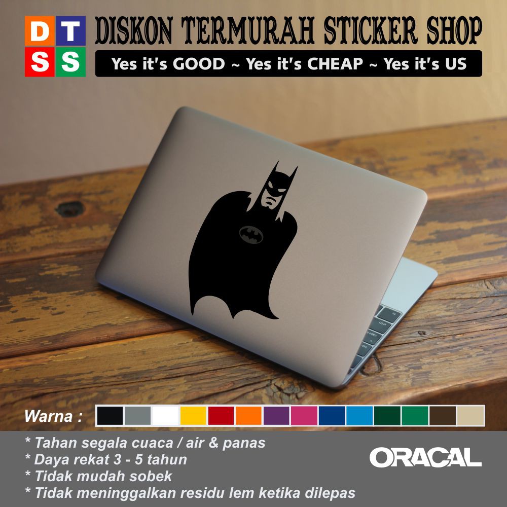 Sticker Aksesoris Laptop Apple Macbook Batman 07