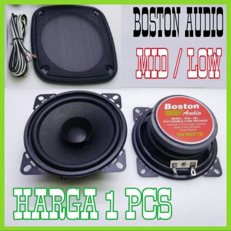 Speaker Boston Woofer 4 Inch MID / LOW 100 Watt Original - 1 Pcs