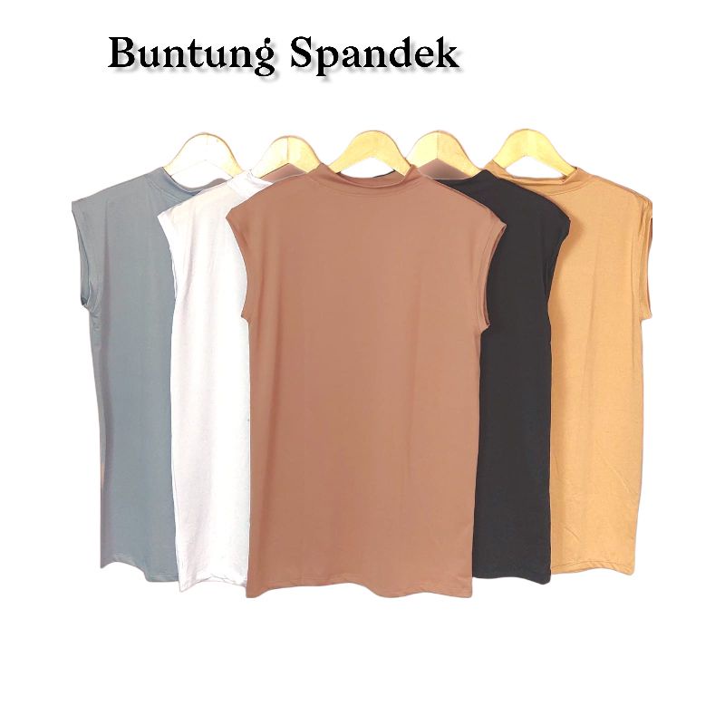 Manset Kaos Buntung Inner Tanpa Lengan Bahan Spandek Licin