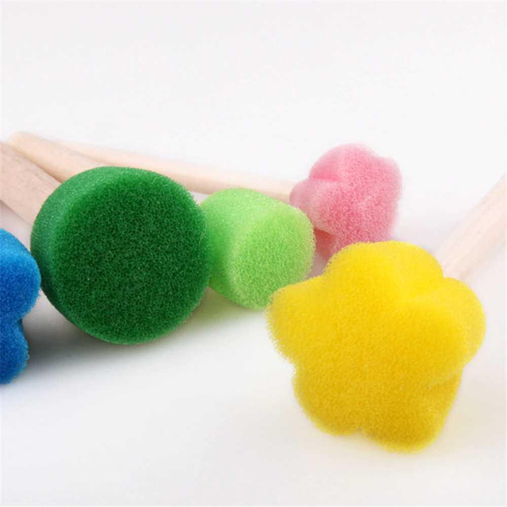 FoxMind Mainan Anak Sponge Stamp Flower Brush 5 PCS - F697