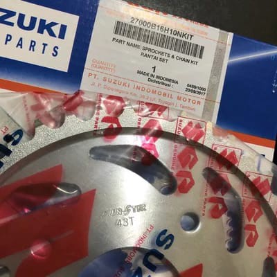 Gear set Gir Paket Komplit Rantai Roda Kit Satria Fu 150 Lama Karbu Suzuki