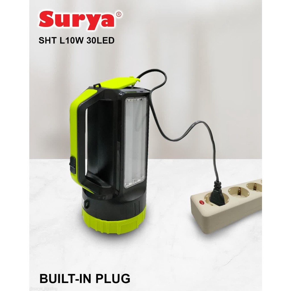 LAMPU SENTER TENTENG LED SURYA SHT L10W 30LED / LAMPU EMERGENCY