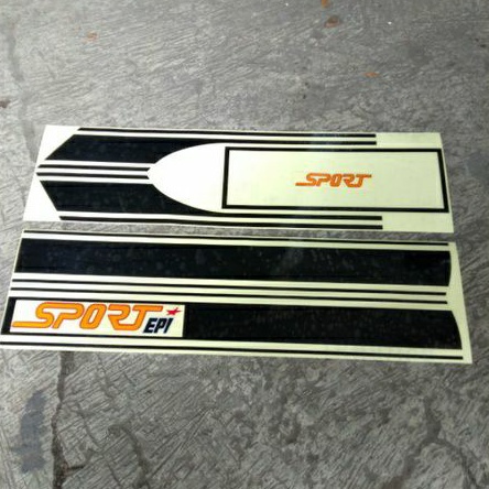 Stiker striping Vespa PX sport hitam