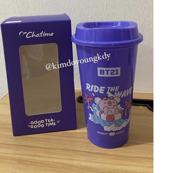 

Ready Banyak [ & ] Reusable Cup/ Tumbler & Key Ring/ Key Chain / Gantungan Kunci & Magnet BT21 x Chatime NFG~