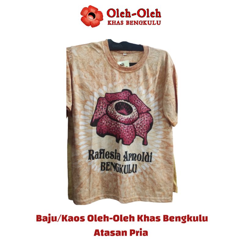 [Size Dewasa] Baju/ Kaos Bunga Rafflesia / Oleh-Oleh Khas Bengkulu