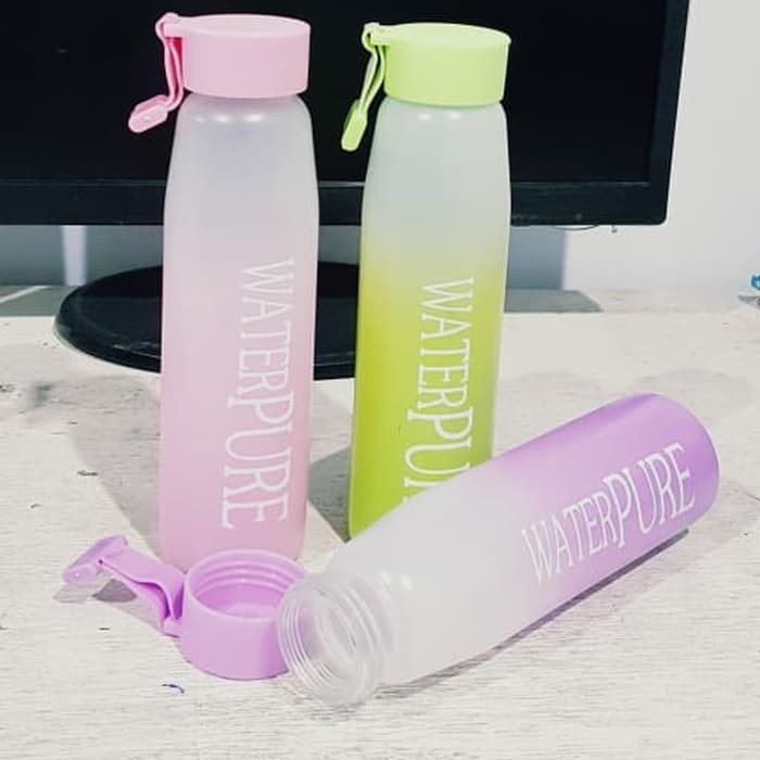 BOTOL KACA WATERPURE / BOTOL MINUM TEMPAT AIR MINUM WATER PURE