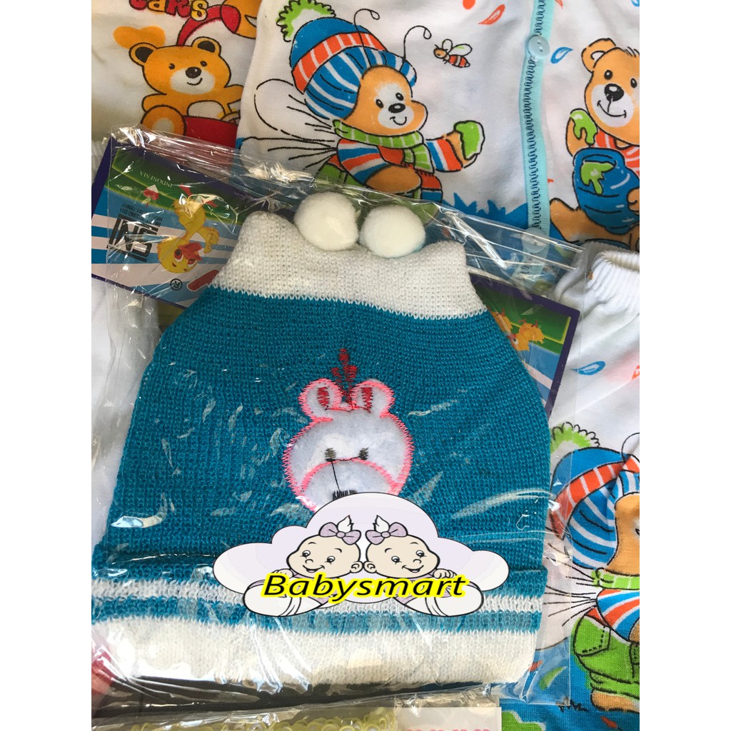 Babysmart - Paket Hemat Perlengkapan Baju Bayi Baru Lahir (New Born) / PAKET TOPI