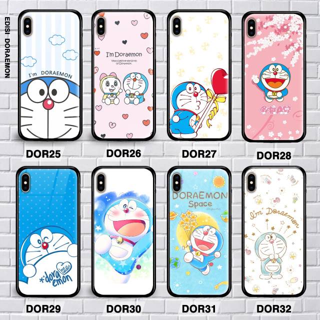 CUSTOM CASE DORAEMON REDMI NOTE 6/REDMI NOTE 6 PRO/REDMI GO/REDMI S2/REDMI 7/REDMI 7A GLASS CASE