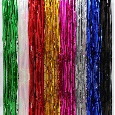 TIRAI FOIL 1x2 Curtain BACKDROP Dekorasi Pesta Ulang Tahun Wedding Photobooth Photo Booth Party