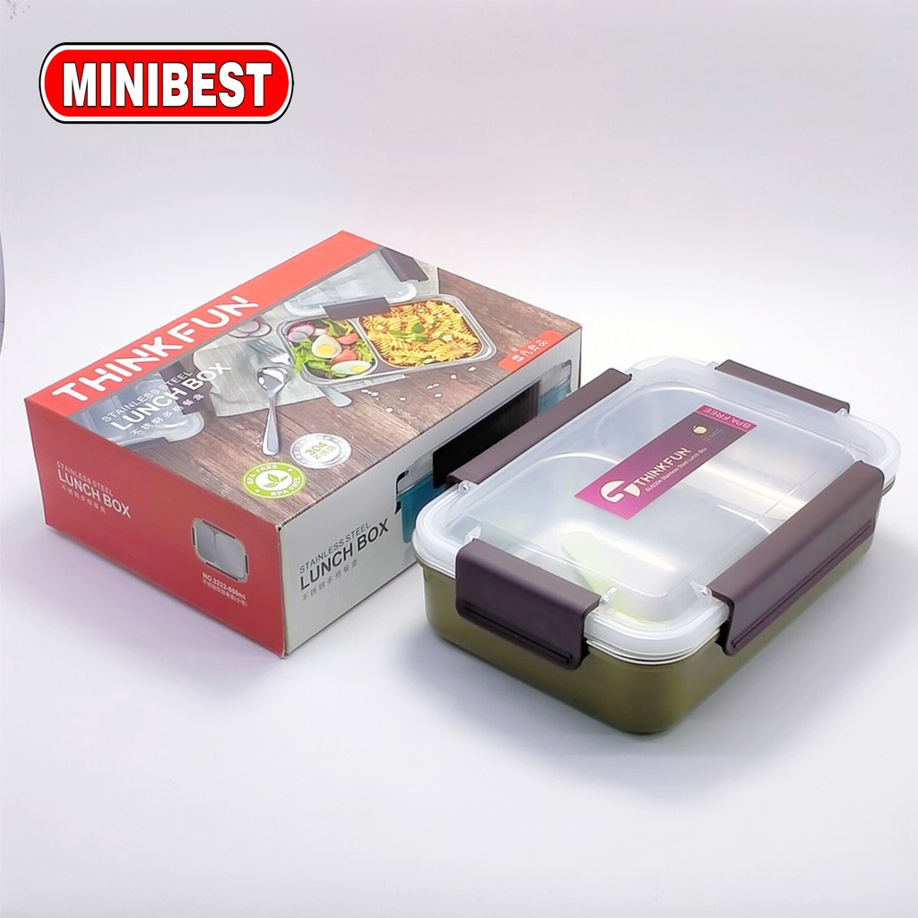 Stainless Steel Lunch Box Bento Kotak Makan Kotak Bekal Dewasa Anak Anti Karat SF-3233