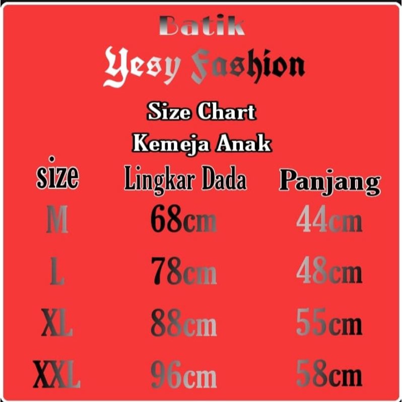 KEMEJA BATIK ANAK LENGAN PANJANG TEMURAH USIA 2-13TH DI SHOPEE (BISA COD)