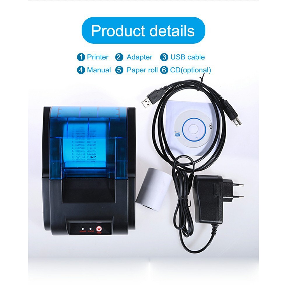 Printer Thermal Bluetooth Eppos EP RPP02N 58MM Usb Bluetooth Support Mokapos