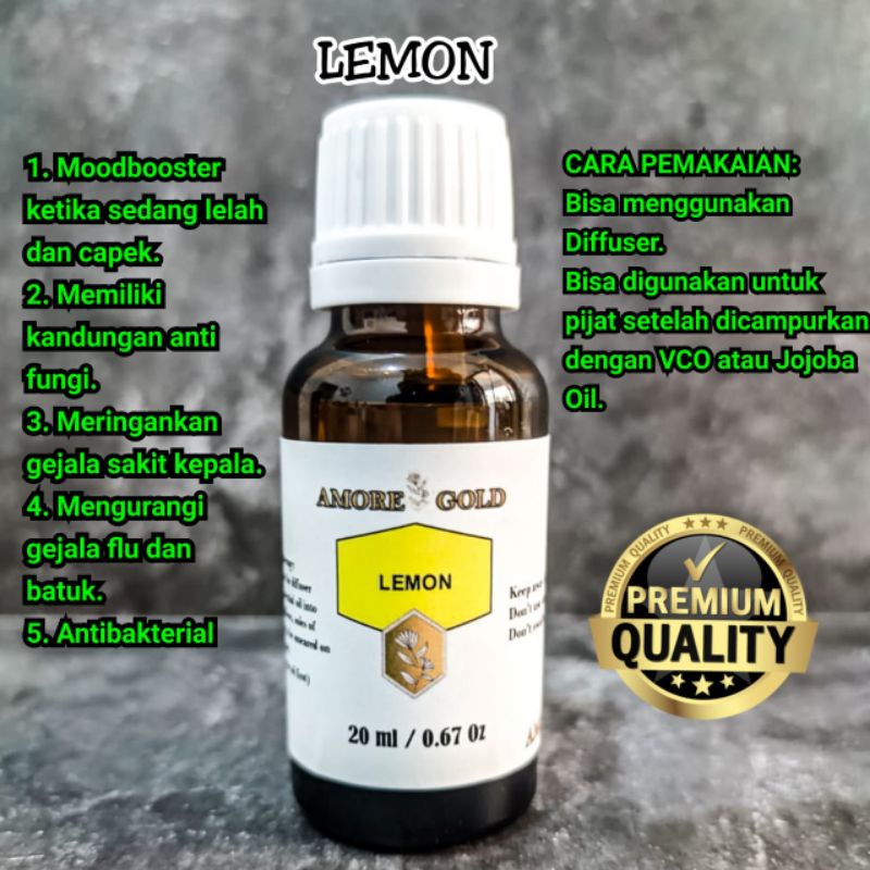 ESSENTIAL OIL 100% PURE PREMIUM QUALITY 20ML AROMATHERAPY AROMATERAPI DIFFUSER MINYAK ATSIRI AMORE