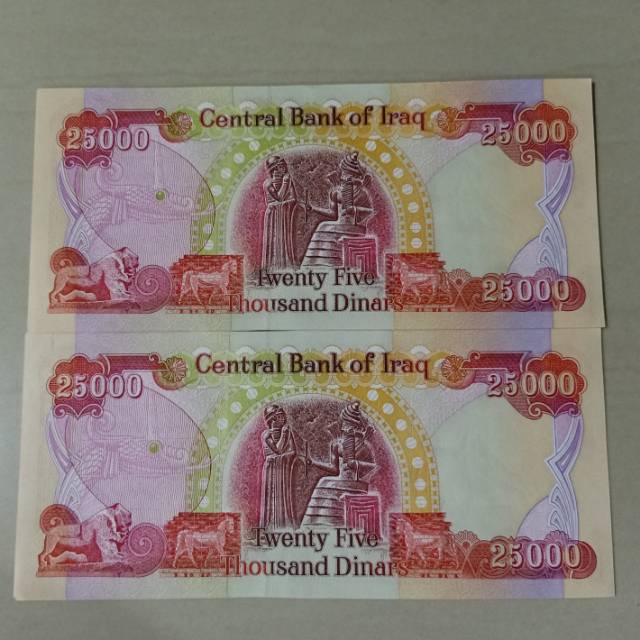 DINAR IRAQ ASLI PECAHAN 25.000