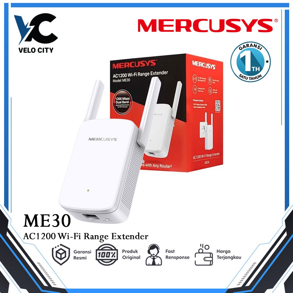 Mercusys ME30 AC1200 Wi-Fi Range Extender