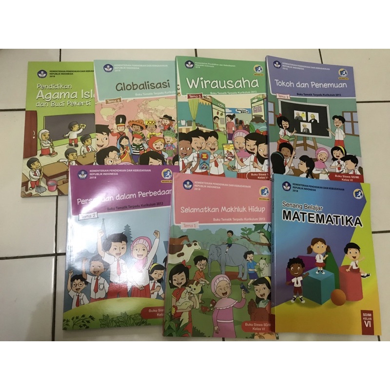 

1 Paket Buku kelas 6 SD TEMA 1 sd 5 , Matematika dan agama