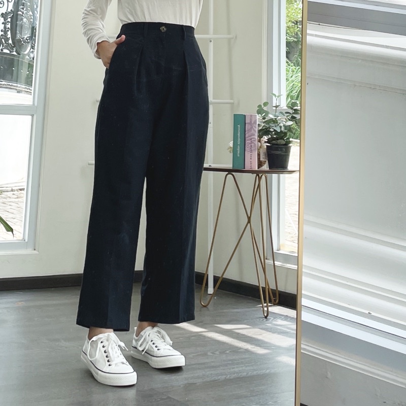 MOGY PANTS Pjg 92 - Celana Kerja Panjang Casual Linen