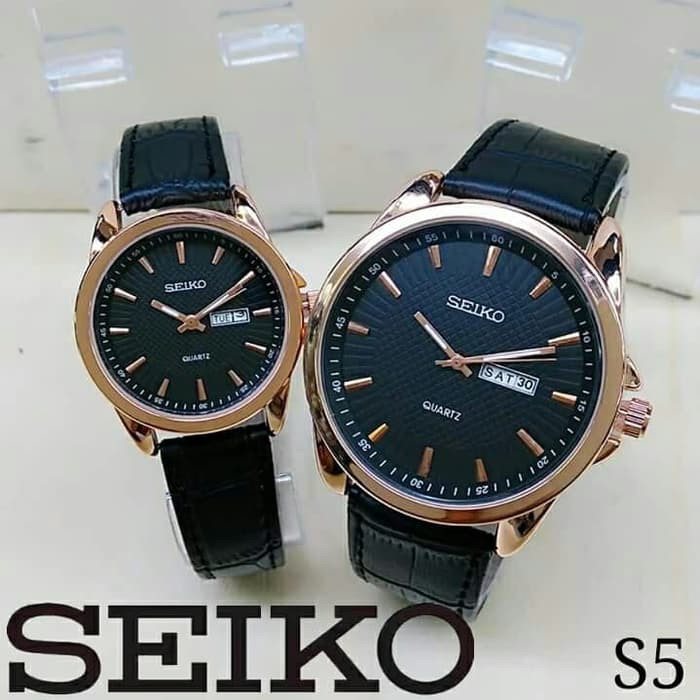 Limited Jam Tangan Seiko S0660 Couple Tali Kulit Pria dan Wanita Terlaris
