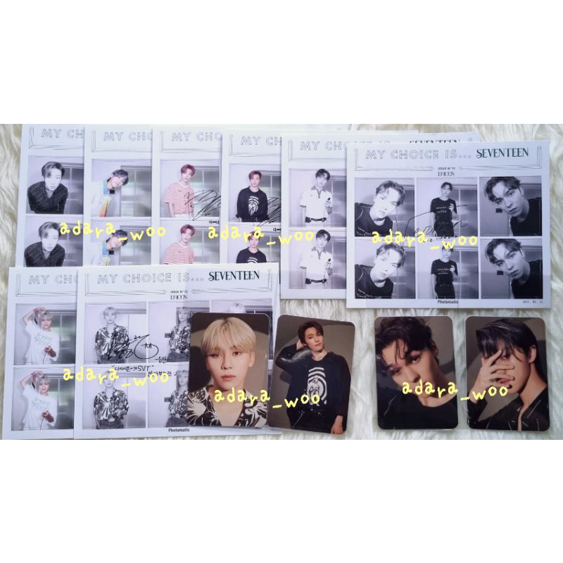 SEVENTEEN PHOTOCARD & PHOTOMATIC STICKER DICON [ VERNON SEUNGKWAN JUN THE8 ]