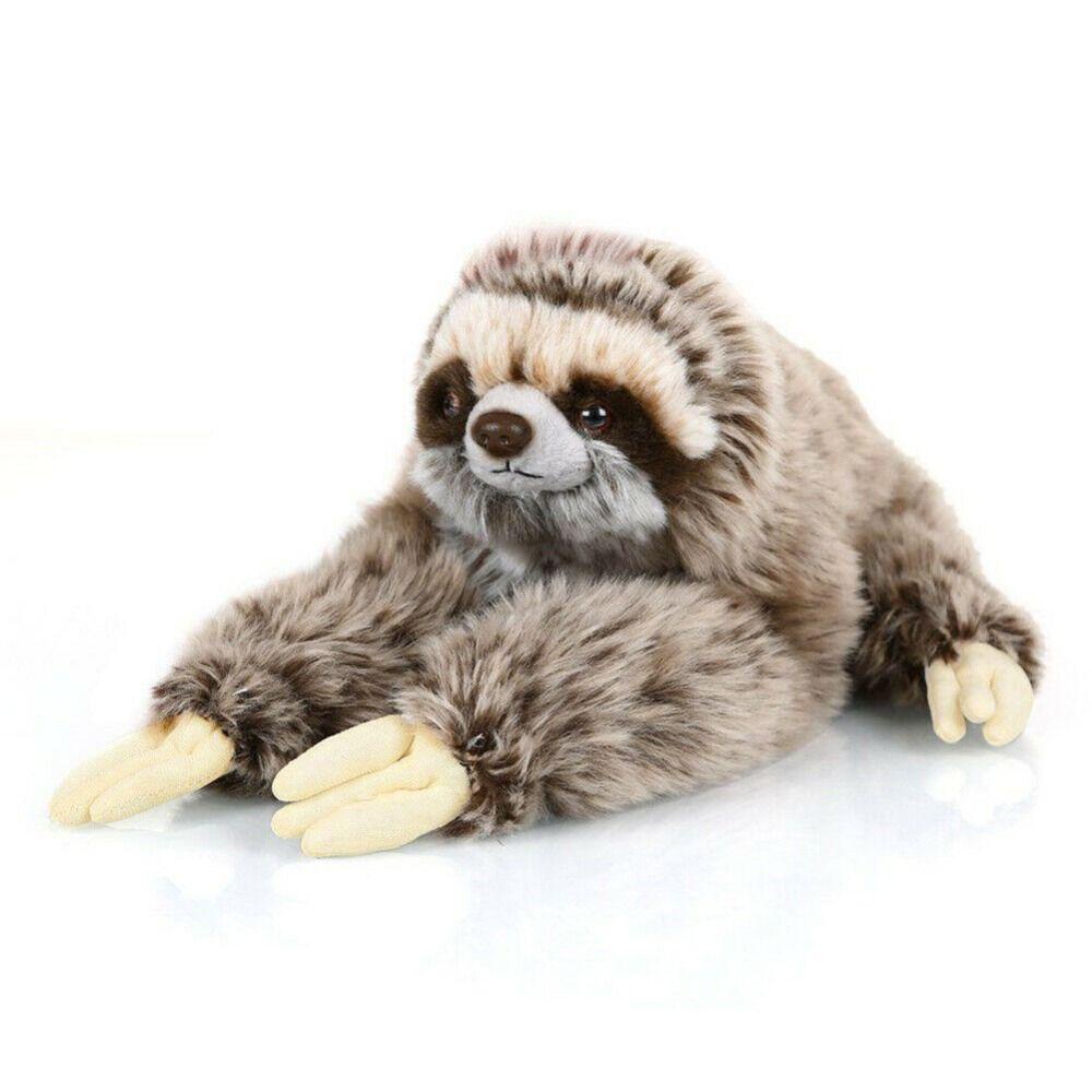 Quinton Sloth Mainan Mewah Anak Hadiah Lucu Boneka Binatang Berbaring Mewah Cuddly Hidup Nyata Lembut Mewah Sloth