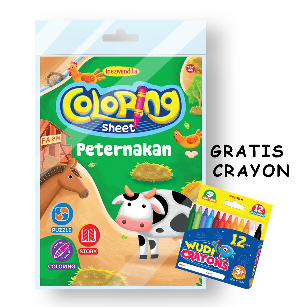 

Coloring Sheet Peternakan Free Crayon Original