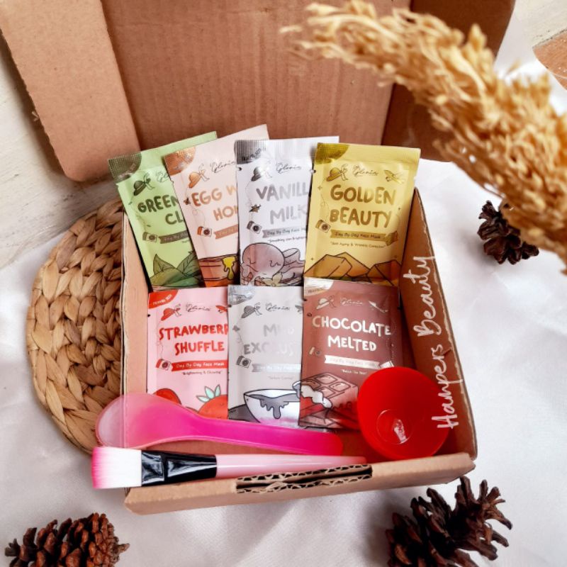Paket full masker organik lea gloria 10 gram|| packing box