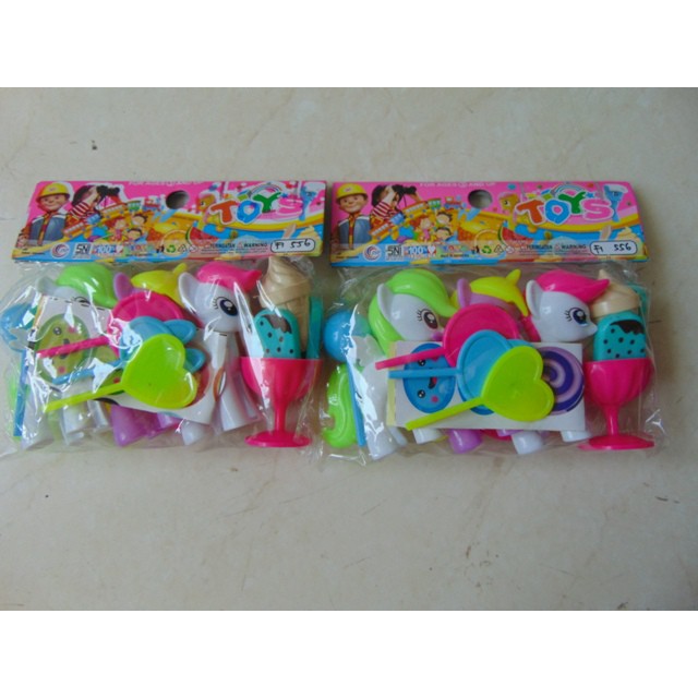 Mainan Kuda Poni Plastik Set Ice Cream FI-556