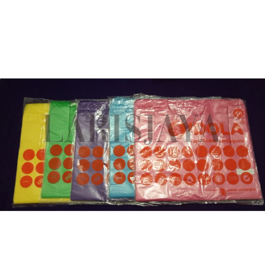 MURAH NIH Kantong Plastik Kresek JUMBO WARNA IDOLA Ekonomis Uk 40 x 65