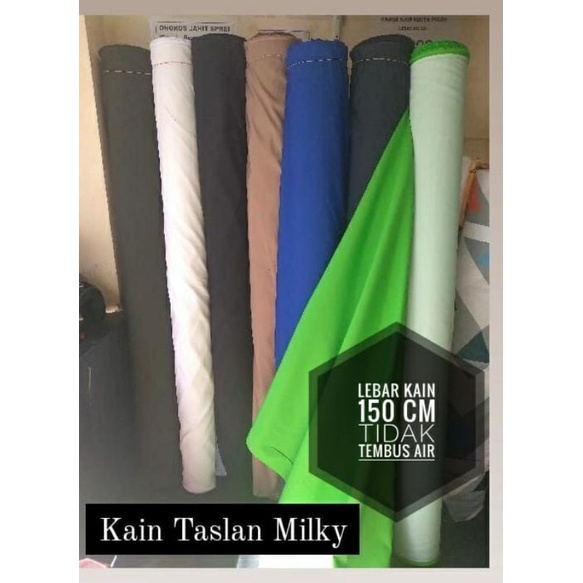 Kain Taslan Milky Tidak Tembus Air Murah dan Premium