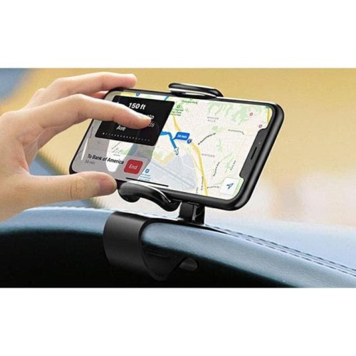 [COD] Car Phone Holder Hp Mobil Dashboard Spion Sunvisor Free Rotate 3in1 Universal Jepit 360