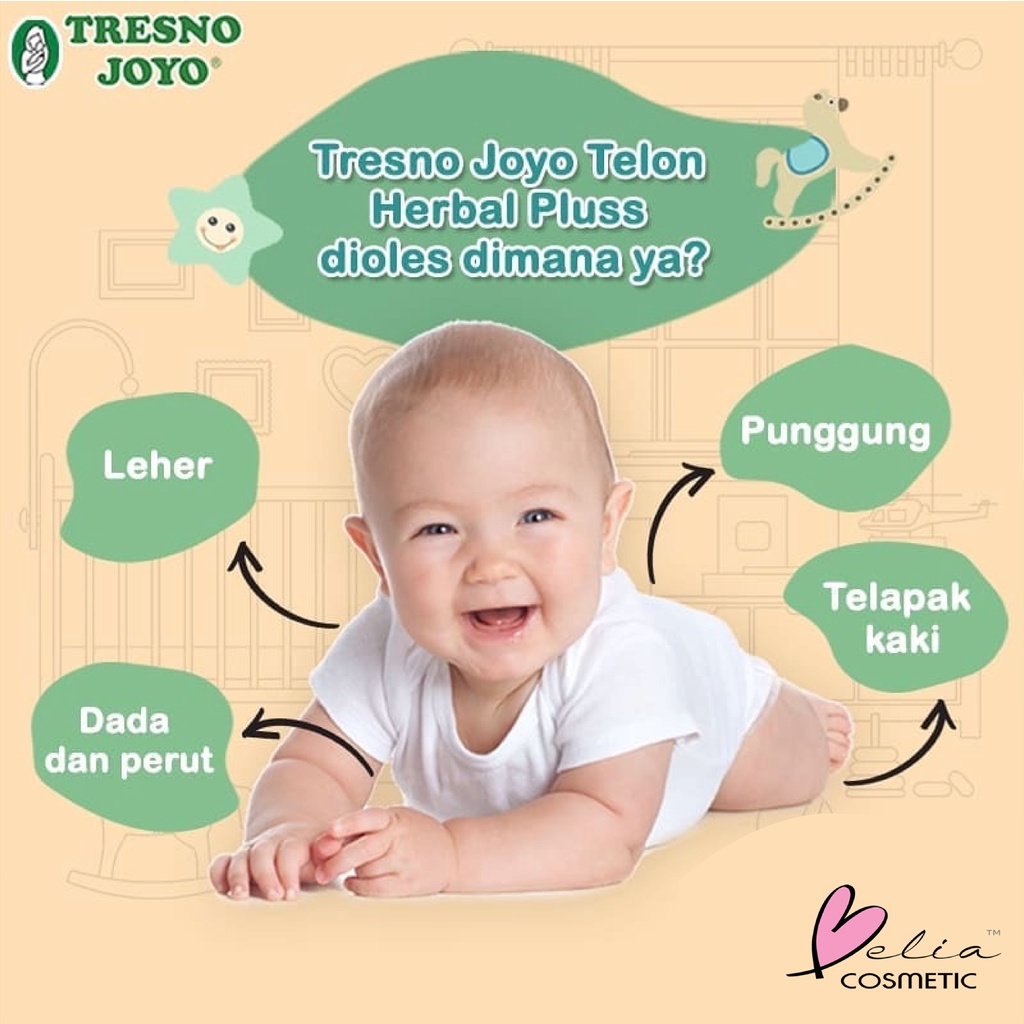 ❤ BELIA ❤ TRESNO JOYO TJ Minyak Telon Herbal 100ml BONUS 30ml &amp; 60ml Plus Tresnojoyo Pluss (✔BPOM)