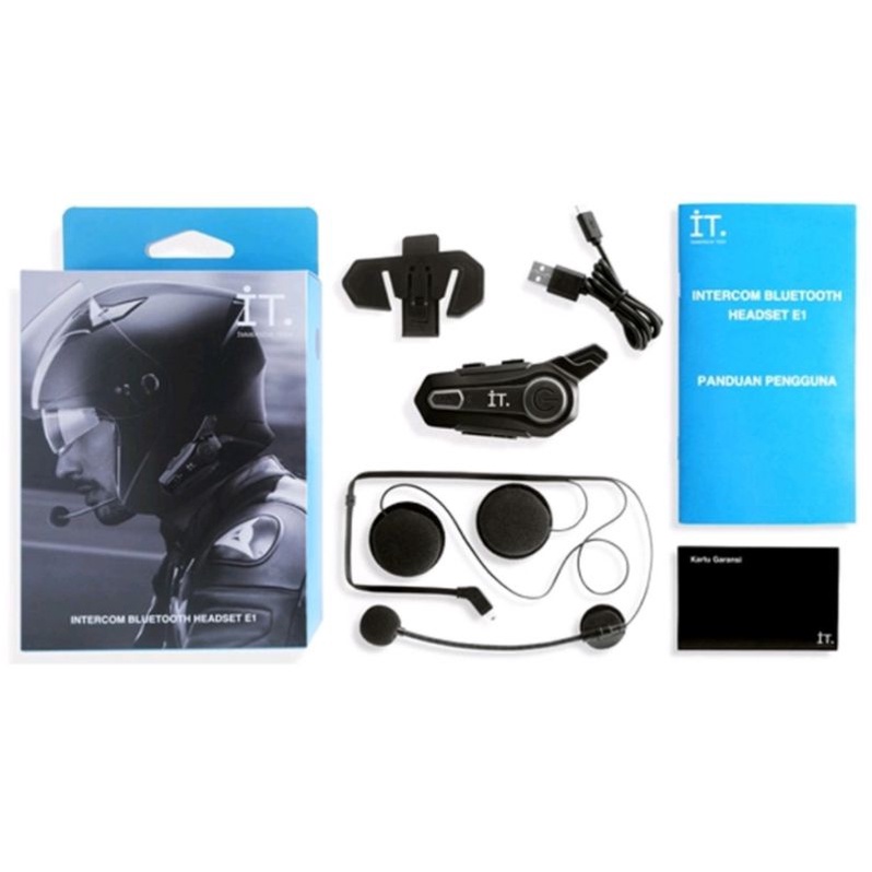 Bluetooth Intercom Helm IT E1 Garansi