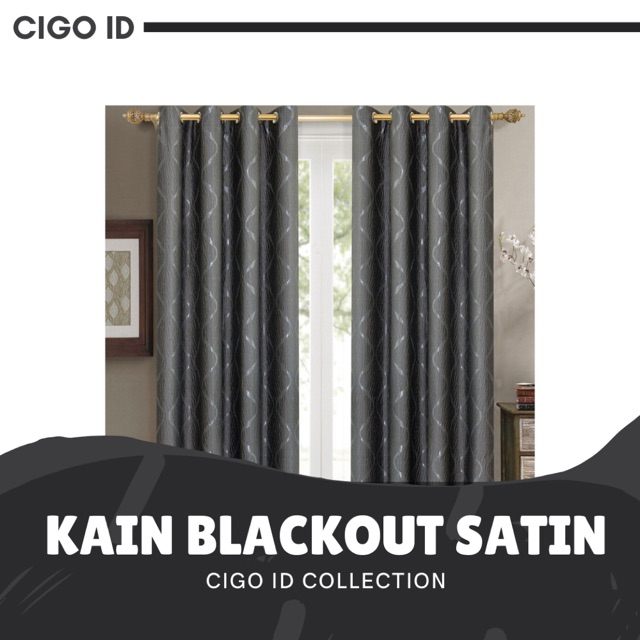 Bahan Kain Meteran Gorden Blackout Satin Embossed Gorden Embossed Custom Shopee Indonesia