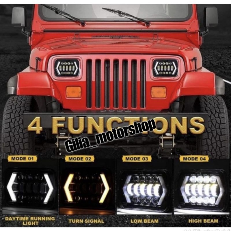 LAMPU DAYMAKER/HEADLAMP KOTAK LED 5 X 7 INCH TSS JEEP KATANA TAFT FEROZA HEADLAMP DAYMAKER L300 75WATT