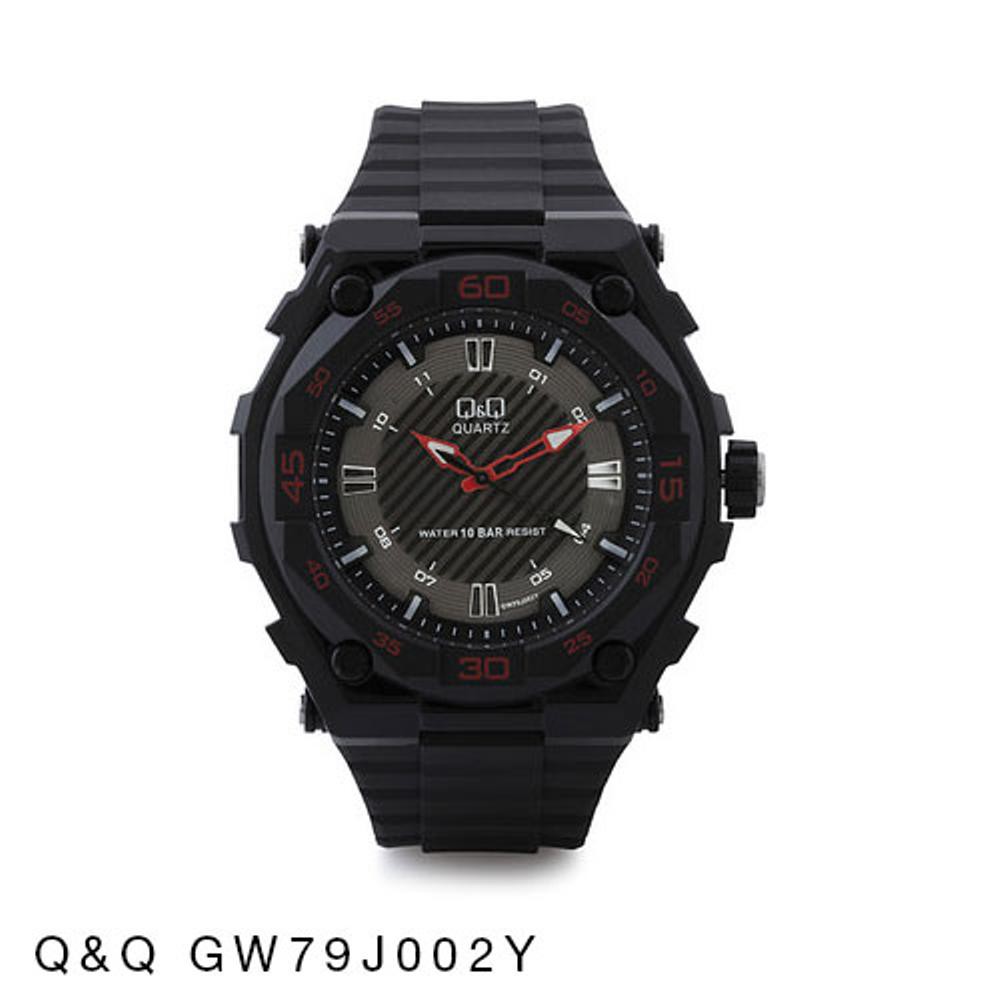 Q Q QQ Analog Jam Tangan Pria Hitam GW79J002Y Original Murah