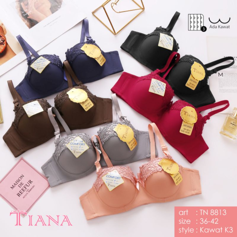 bra fashion tiana kawat busa tipis renda 8813