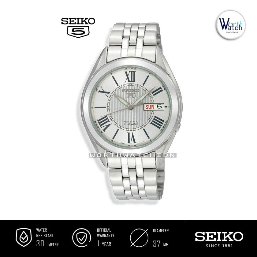 Jam Tangan Pria Otomatis Seiko 5 Automatic Men Stainless Steel Watch Original SNKL-29-K1