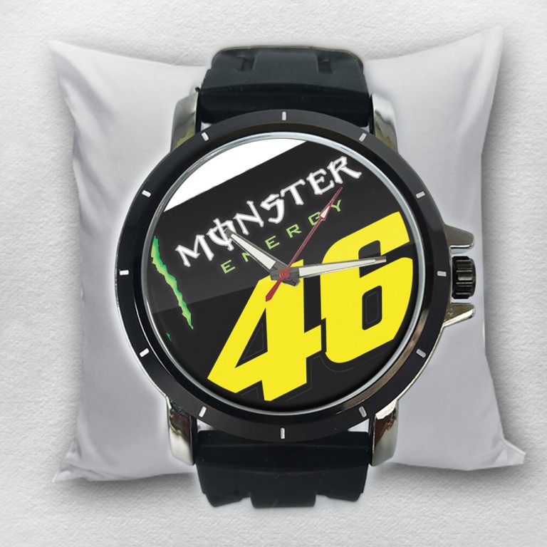 VR46 Monster Energy Jam Tangan Pria Rubber Custom