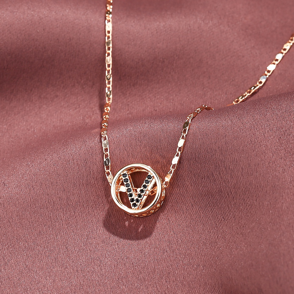 Kalung Huruf Titanium Kalung Emas Inisial Huruf Kalung Huruf Stainless Kalung Huruf Murah Kalung Alfabet Titanium D198