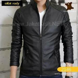 Unik jaket semi kulit slim 3 pria   jaket semi kulit asli   jaket semi kulit santai Berkualitas