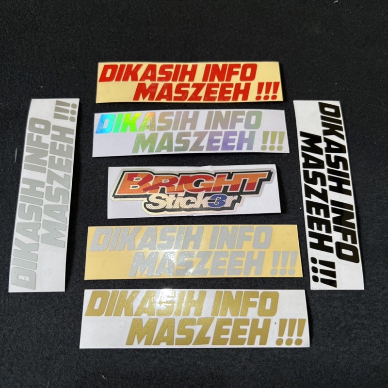 STICKER DIKASIH INFO MASZEEH CUTTING STICKER MOTOR MOBIL CUTTING