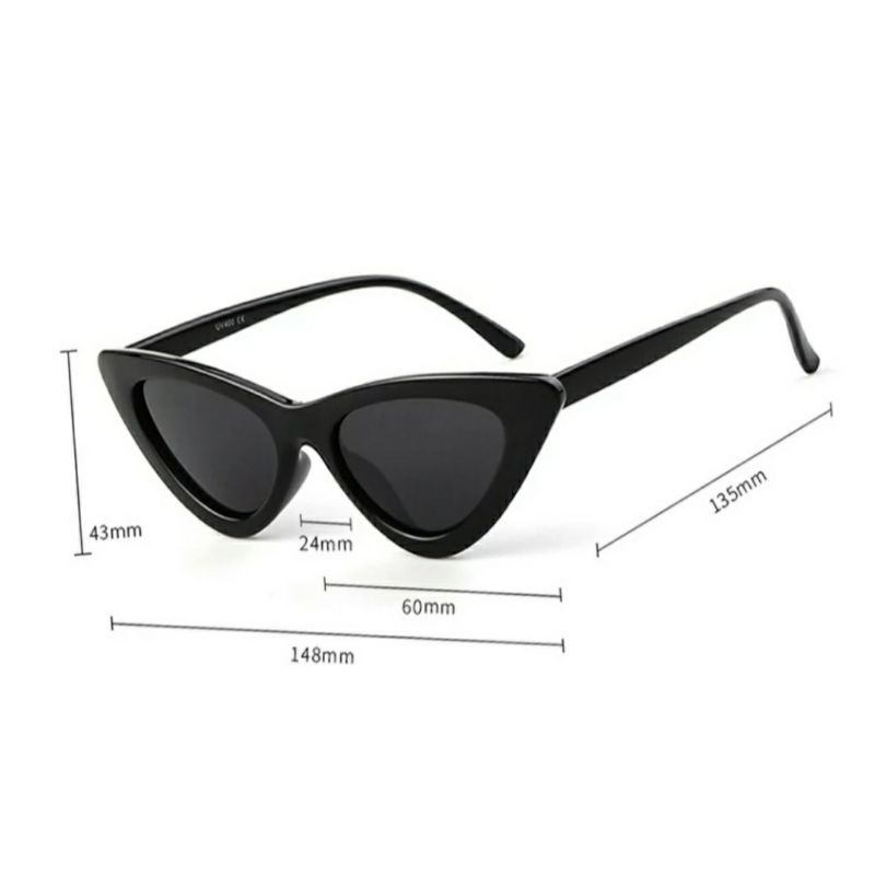 Kastamanwatch - KACAMATA CAT EYE SEGITIGA FASHION SUNGLASSES WANITA MATA KUCING