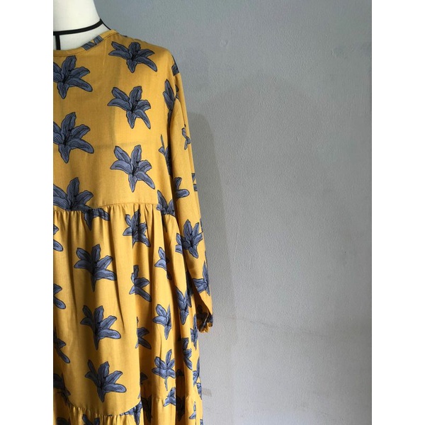 (MID YEAR SALE) Kamila Dress - Flower Amber (READY STOCK)