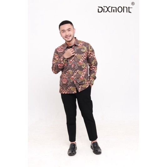 Dixmont Kemeja Pria Batik Panjang Hem BL01521